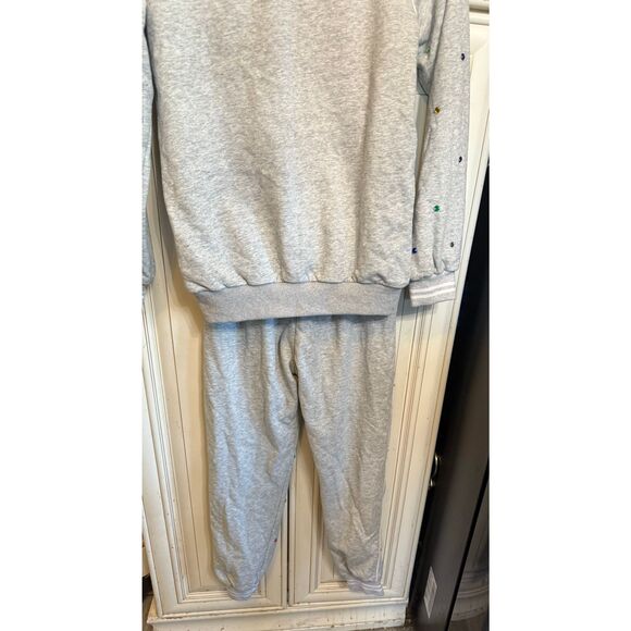 Lola The Boys Girl's Rhinestone Embellished Sweatshirt & Pants Set Gray Size 12 - Picture 13 of 15